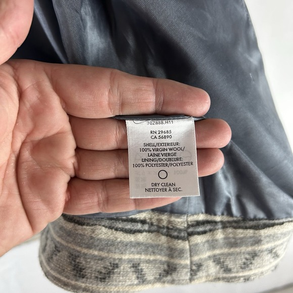 Pendleton Women's Large‎ Aztec Woolen Mills Full Zip Jacket Gray Virgin Wool - Picture 10 of 15